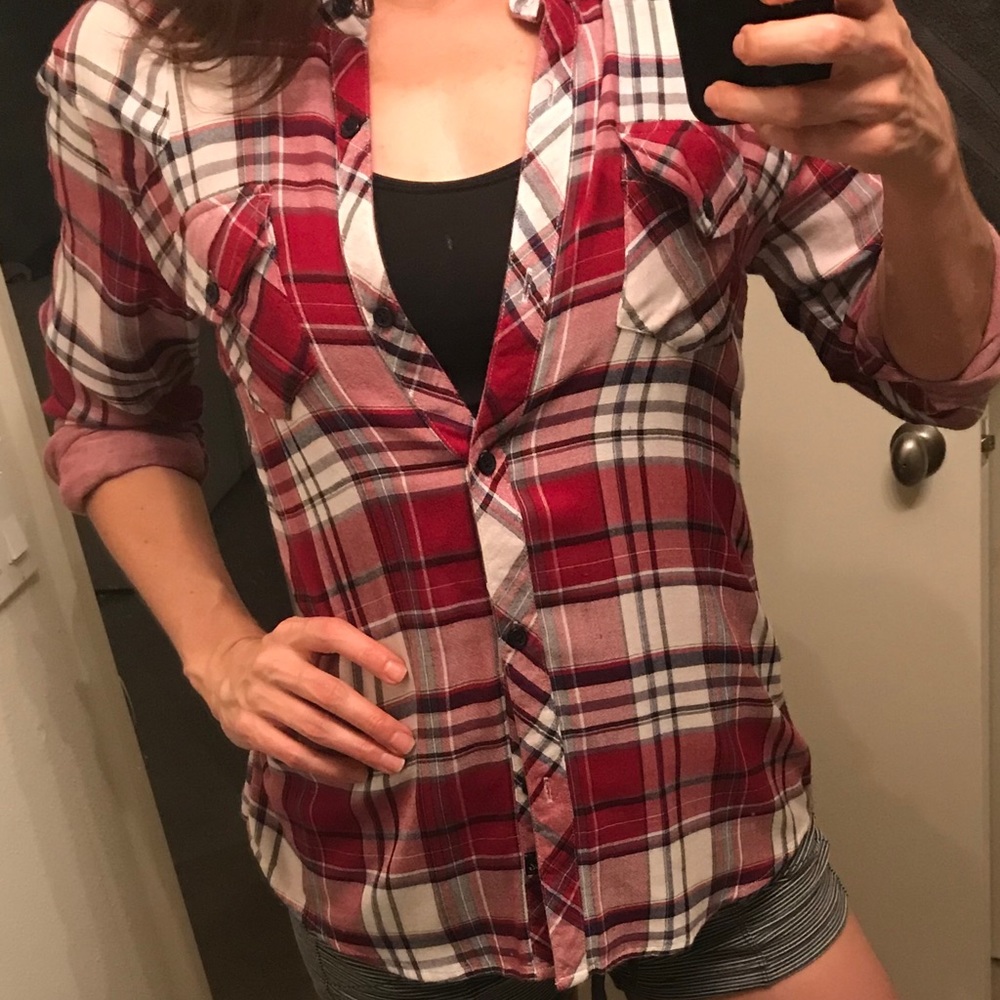 Rails Red Plaid Button Down NWOT